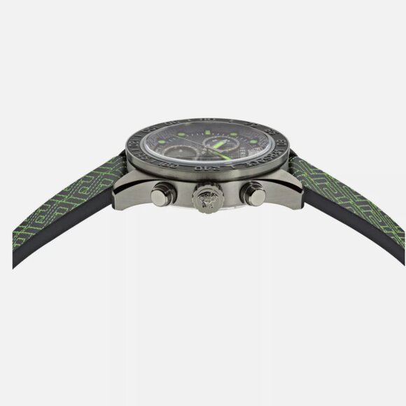 NEW Versace Mens Greca IP Gunmetal Watch - Picture 2 of 4